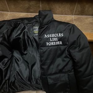 Assholes Live Forever Puffer Coat